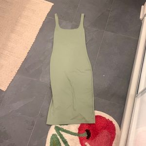 Zara midi dress army green